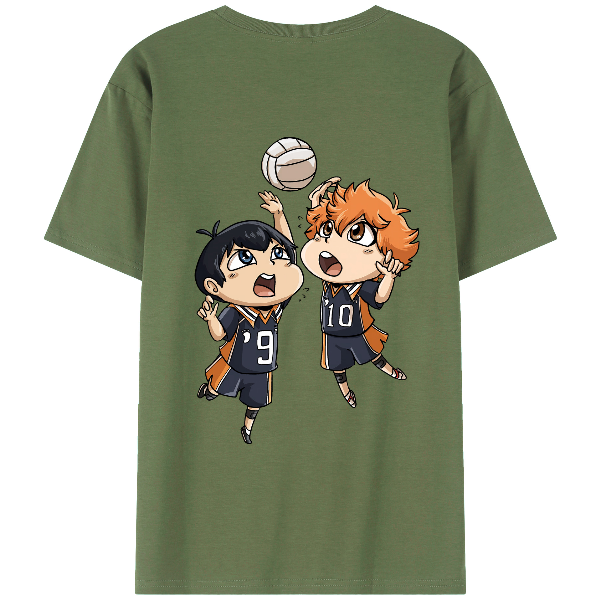 （画像用） ハイキュー!! Haikyu!! 綿100％ メンズ半袖Tシャツ（バックプリント） 通気性
